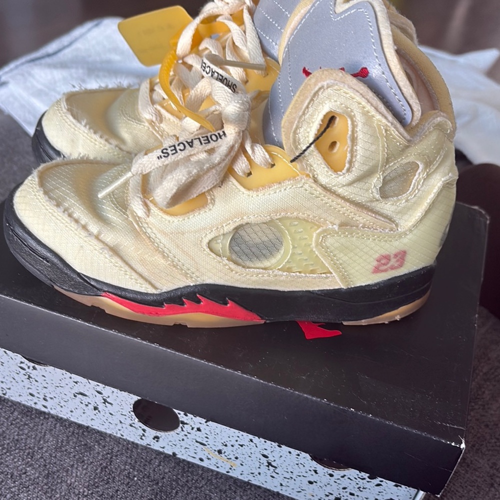 Kids Cream and Black Sneakers